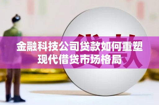东川金融科技公司贷款如何重塑现代借贷市场格局