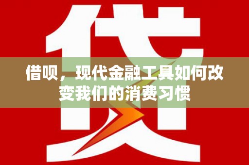 东川借呗，现代金融工具如何改变我们的消费习惯