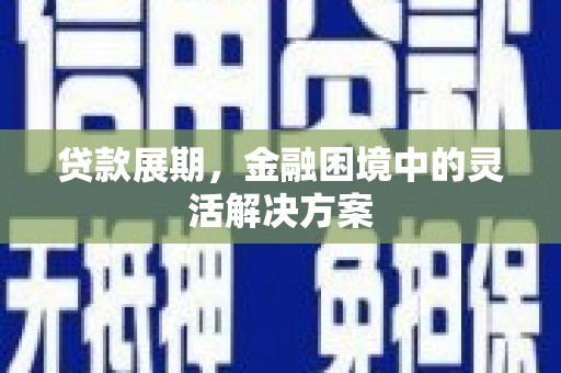 东川贷款展期，金融困境中的灵活解决方案