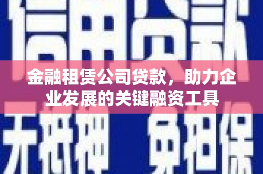 东川金融租赁公司贷款，助力企业发展的关键融资工具