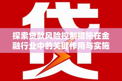东川探索贷款风险控制措施在金融行业中的关键作用与实施策略