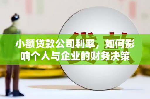 东川小额贷款公司利率，如何影响个人与企业的财务决策