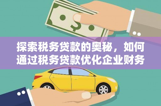 东川探索税务贷款的奥秘，如何通过税务贷款优化企业财务