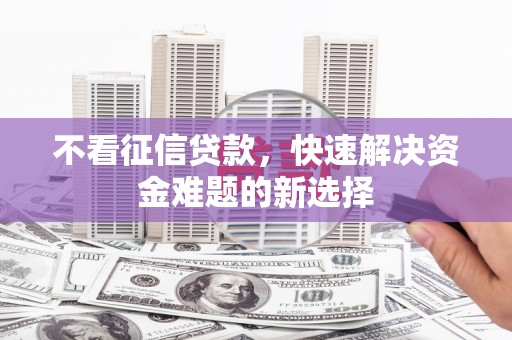 东川不看征信贷款，快速解决资金难题的新选择