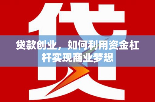 东川贷款创业，如何利用资金杠杆实现商业梦想