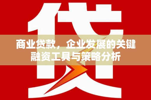 东川商业贷款，企业发展的关键融资工具与策略分析