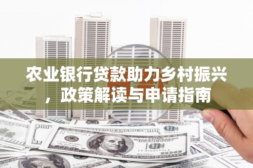 东川农业银行贷款助力乡村振兴，政策解读与申请指南