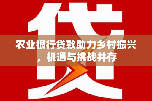 东川农业银行贷款助力乡村振兴，机遇与挑战并存