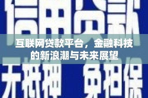 东川互联网贷款平台，金融科技的新浪潮与未来展望