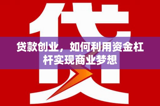 东川贷款创业，如何利用资金杠杆实现商业梦想