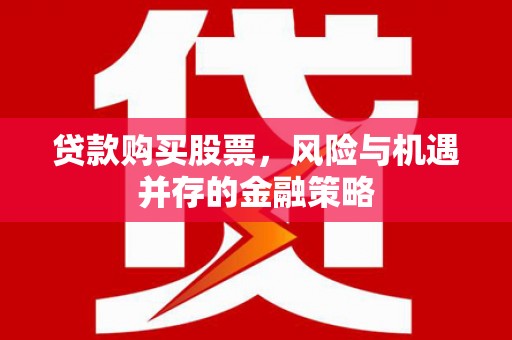 东川贷款购买股票，风险与机遇并存的金融策略